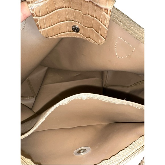 Longchamp Le Pliage Tote Bag Reptile Trim - Picture 8 of 14